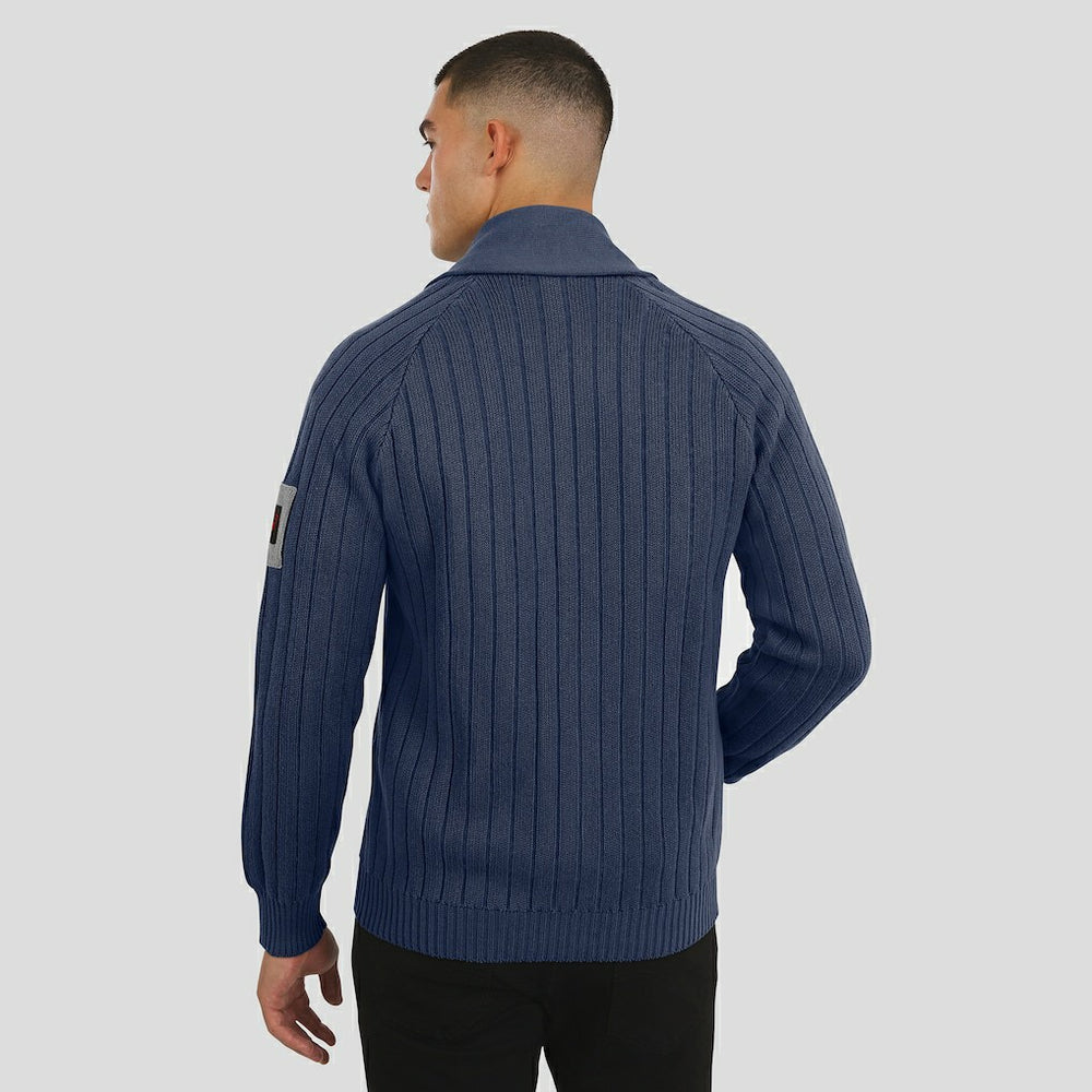 New England Patriots J. Palmer The Playmaker Cardigan Raglan Sweater - Navy for sale
