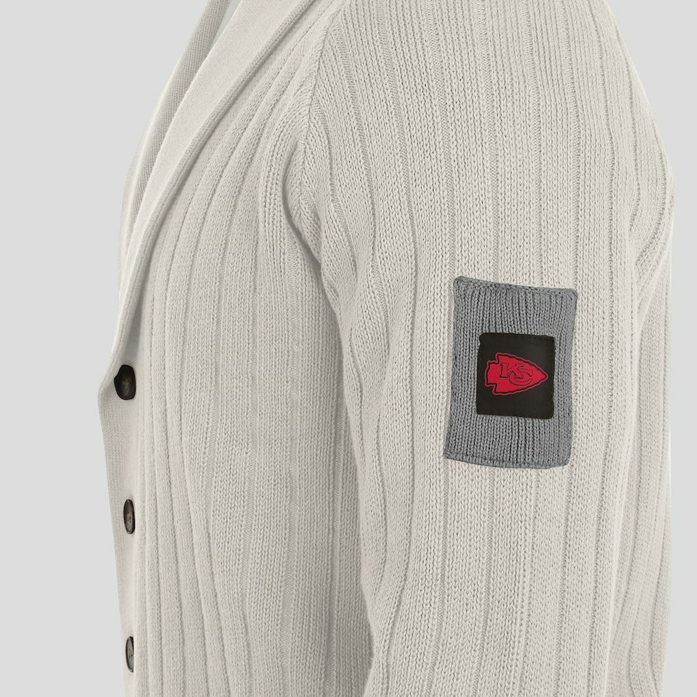 Kansas City Chiefs J. Palmer The Playmaker Cardigan Raglan Sweater - Gray for sale