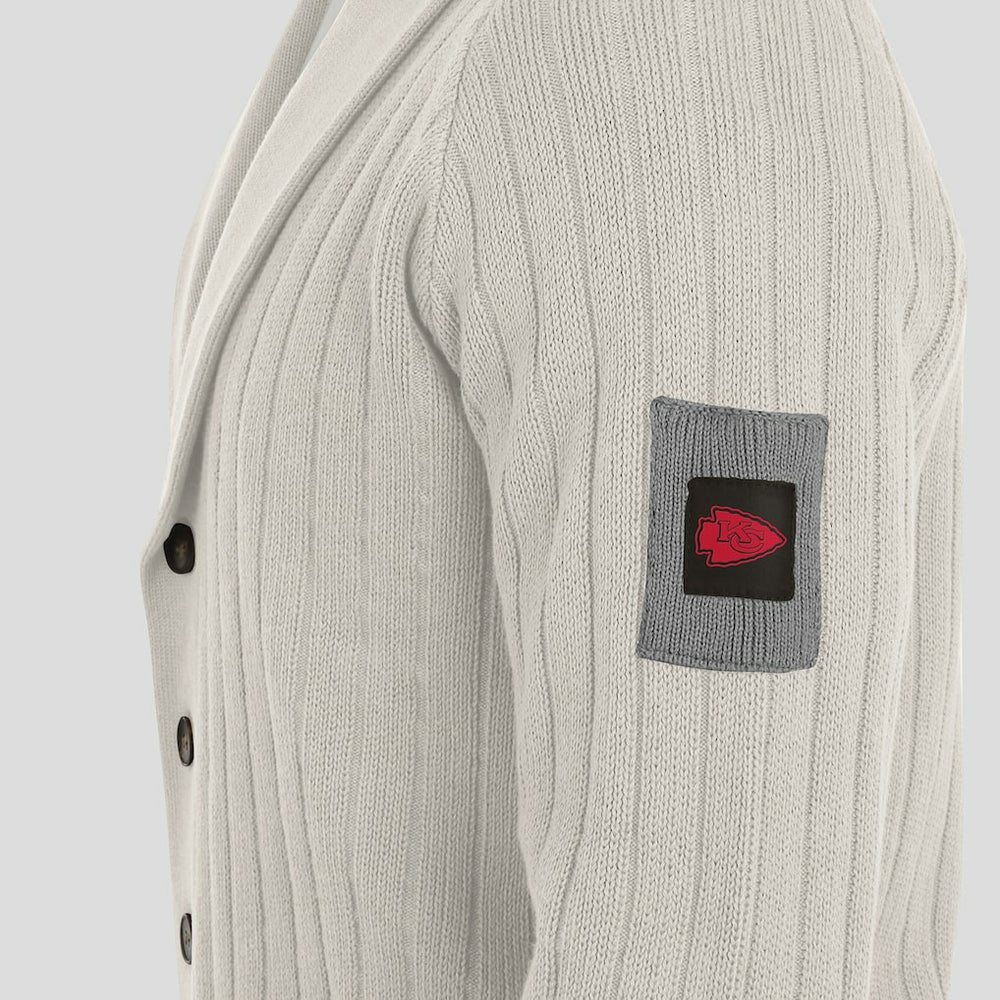 Kansas City Chiefs J. Palmer The Playmaker Cardigan Raglan Sweater - Gray for sale