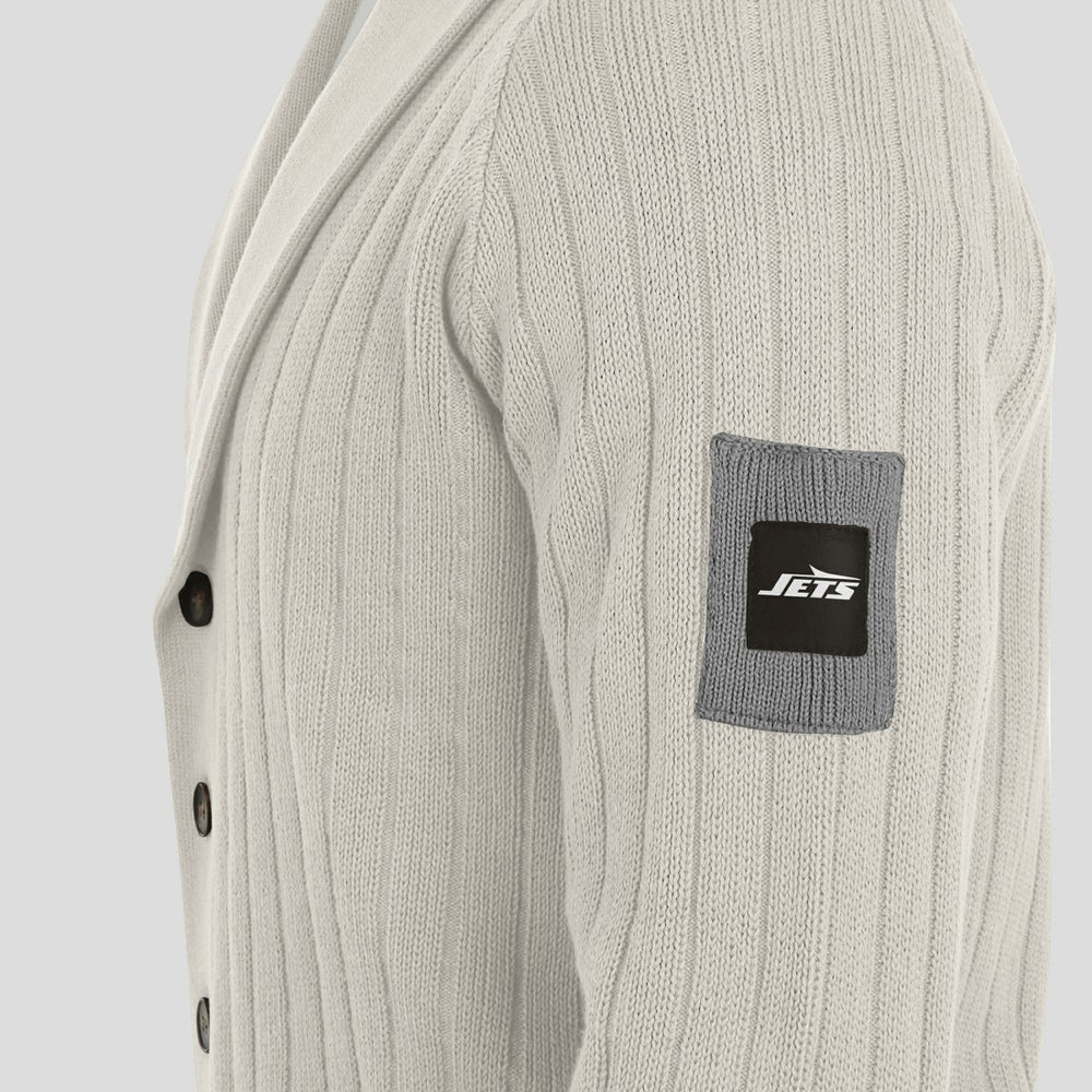 New York Jets J. Palmer The Playmaker Cardigan Raglan Sweater - Gray outlet