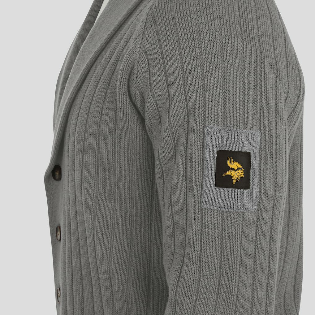 Minnesota Vikings J. Palmer The Playmaker Cardigan Raglan Sweater - Graphite for sale