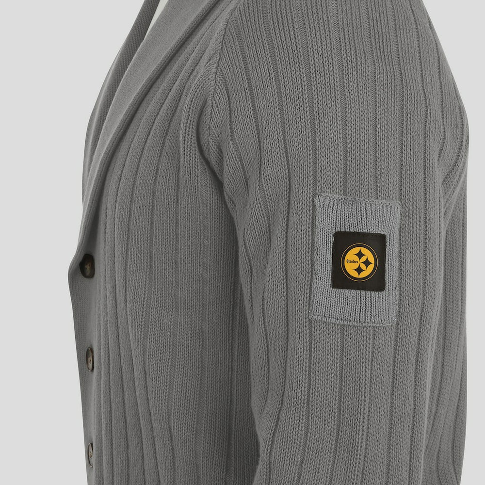 Pittsburgh Steelers J. Palmer The Playmaker Cardigan Raglan Sweater - Graphite for sale