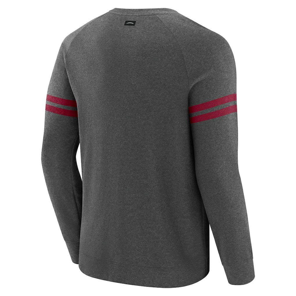 Washington Commanders J. Palmer Players Lounge Raglan Tri-Blend Sweatshirt - Dark Heather Gray sale