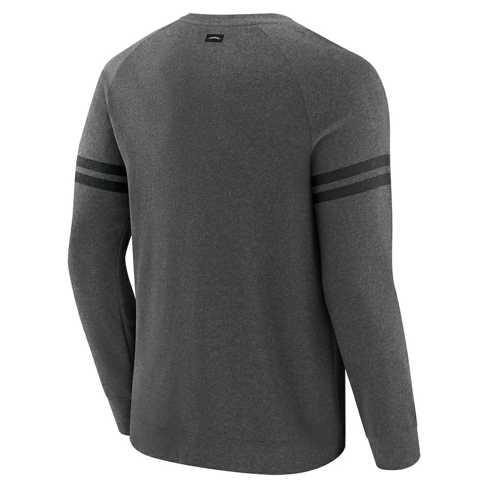 Jacksonville Jaguars J. Palmer Players Lounge Raglan Tri-Blend Sweatshirt - Dark Heather Gray on sale