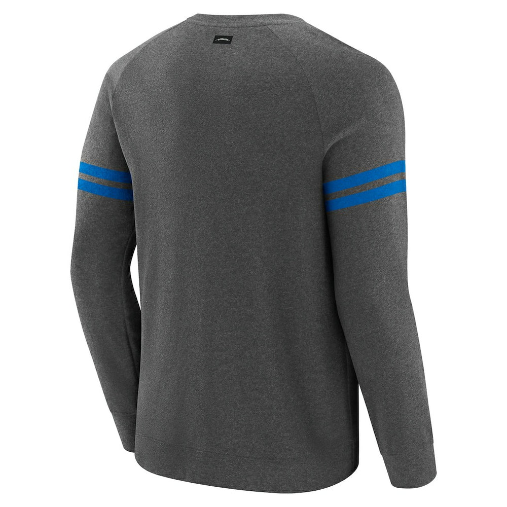 Los Angeles Chargers J. Palmer Players Lounge Raglan Tri-Blend Sweatshirt - Dark Heather Gray online