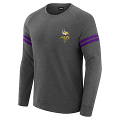 Minnesota Vikings J. Palmer Players Lounge Raglan Tri-Blend Sweatshirt - Dark Heather Gray outlet