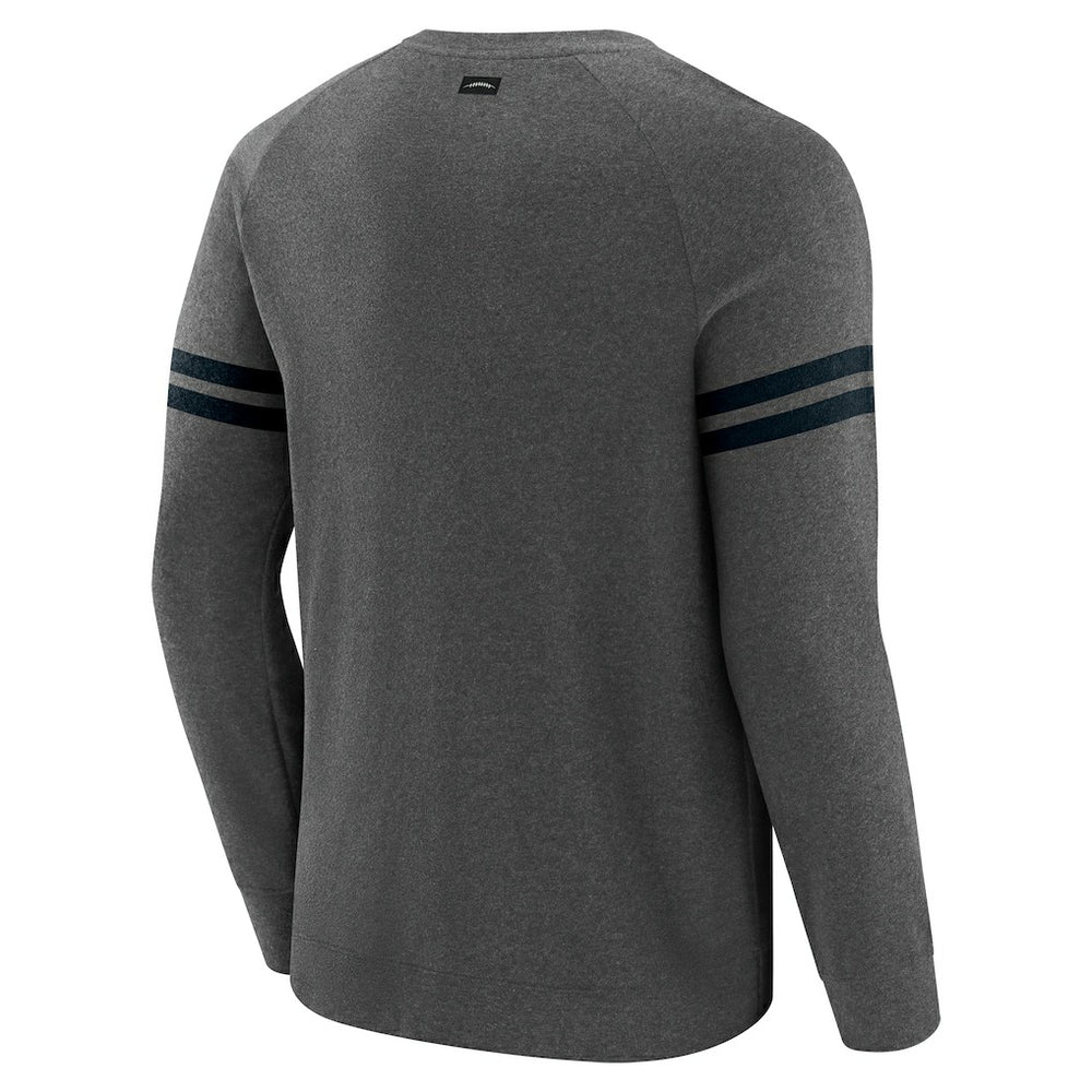 Carolina Panthers J. Palmer Players Lounge Raglan Tri-Blend Sweatshirt - Dark Heather Gray cheap