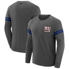 New York Giants J. Palmer Players Lounge Raglan Tri-Blend Sweatshirt - Dark Heather Gray outlet