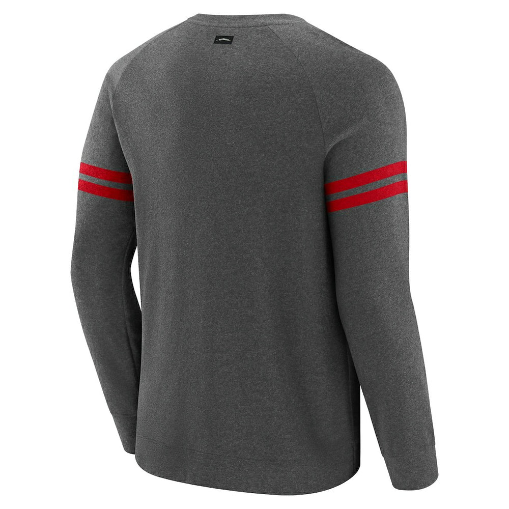 San Francisco 49ers J. Palmer Players Lounge Raglan Tri-Blend Sweatshirt - Dark Heather Gray online