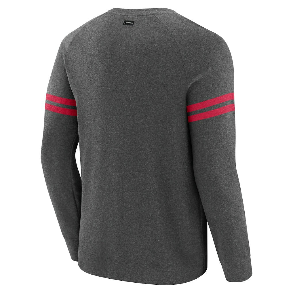 Arizona Cardinals J. Palmer Players Lounge Raglan Tri-Blend Sweatshirt - Dark Heather Gray cheap