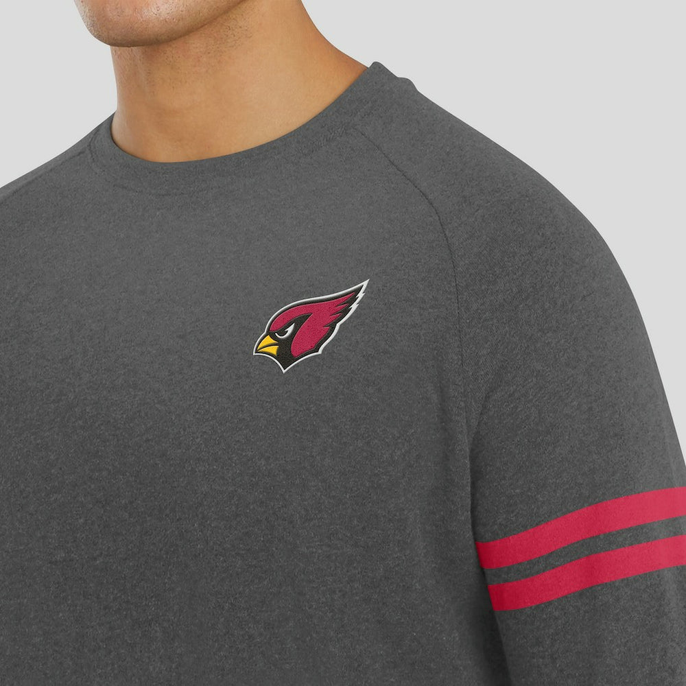 Arizona Cardinals J. Palmer Players Lounge Raglan Tri-Blend Sweatshirt - Dark Heather Gray cheap