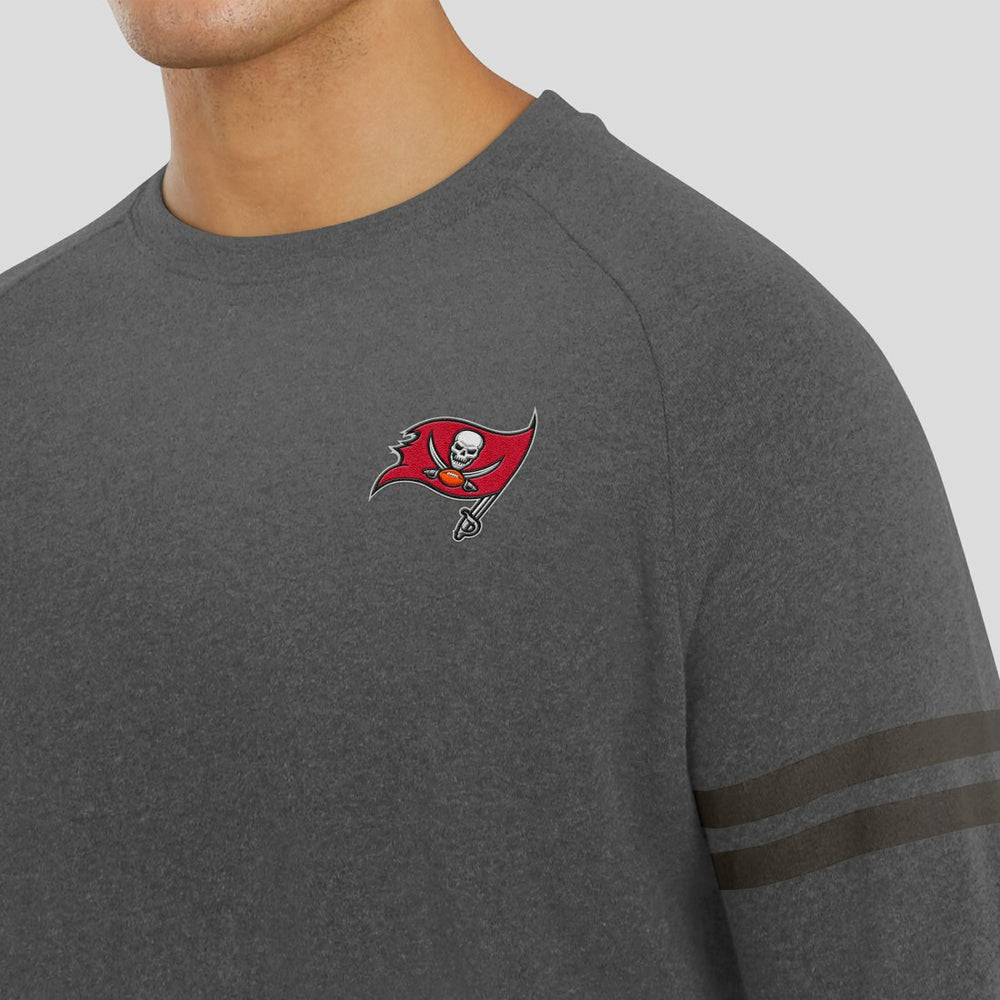 Tampa Bay Buccaneers J. Palmer Players Lounge Raglan Tri-Blend Sweatshirt - Dark Heather Gray for sale