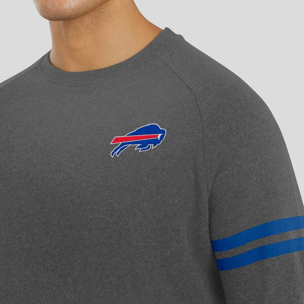 Buffalo Bills J. Palmer Players Lounge Raglan Tri-Blend Sweatshirt - Dark Heather Gray online
