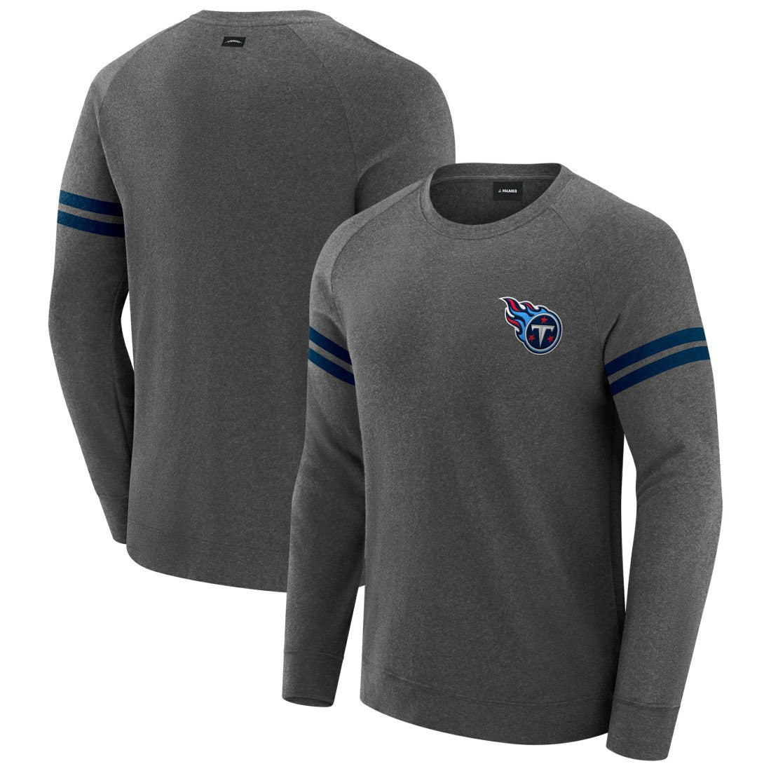 Tennessee Titans J. Palmer Players Lounge Raglan Tri-Blend Sweatshirt - Dark Heather Gray online