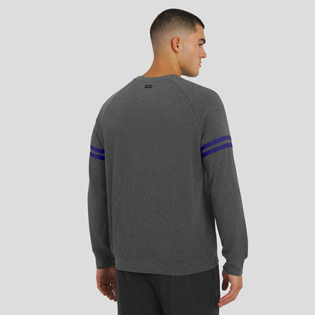 Baltimore Ravens J. Palmer Players Lounge Raglan Tri-Blend Sweatshirt - Dark Heather Gray sale