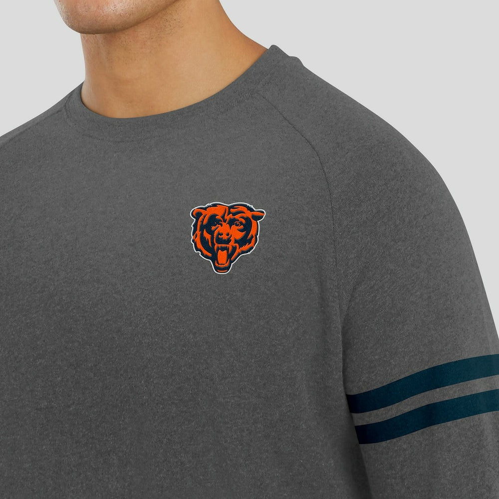 Chicago Bears J. Palmer Players Lounge Raglan Tri-Blend Sweatshirt - Dark Heather Gray outlet