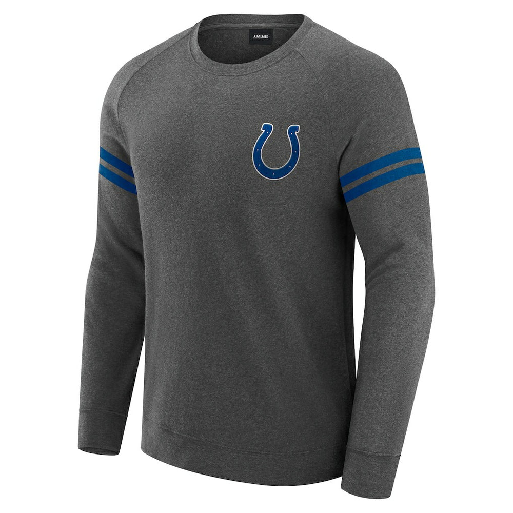 Indianapolis Colts J. Palmer Players Lounge Raglan Tri-Blend Sweatshirt - Dark Heather Gray online