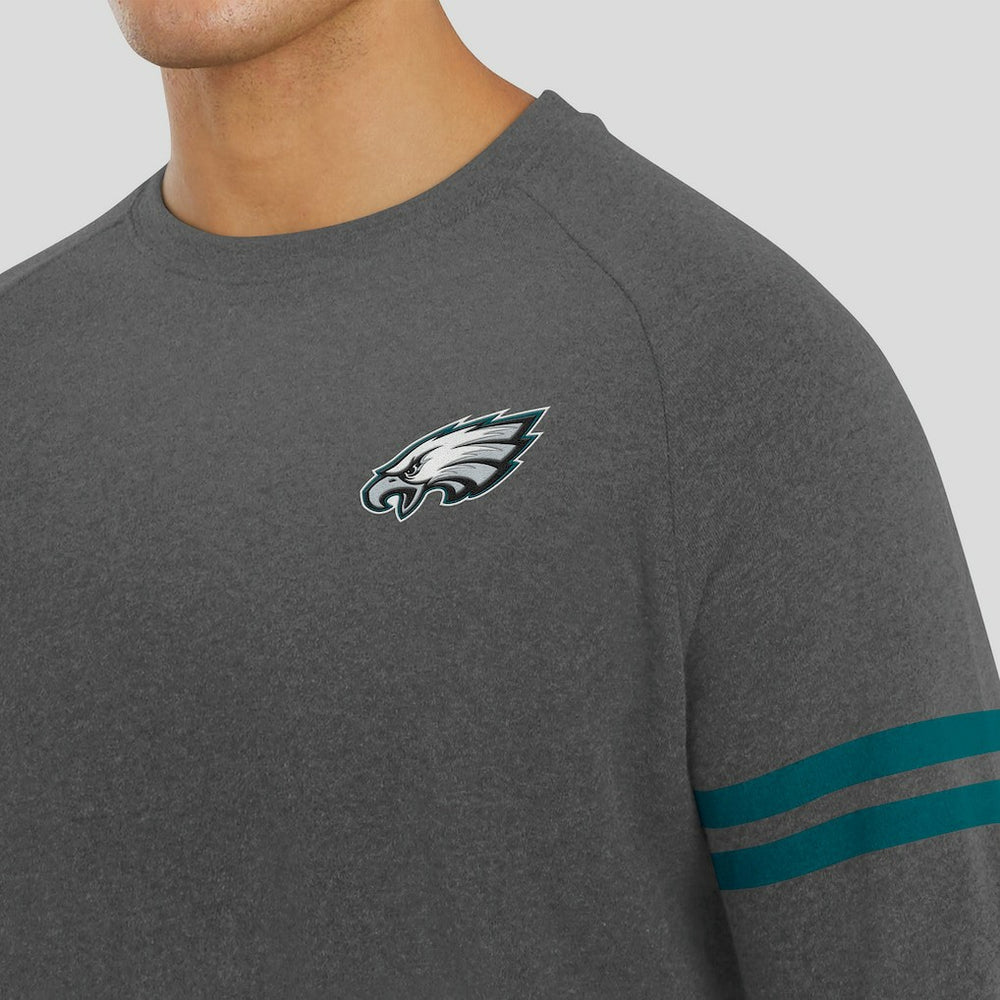 Philadelphia Eagles J. Palmer Players Lounge Raglan Tri-Blend Sweatshirt - Dark Heather Gray online