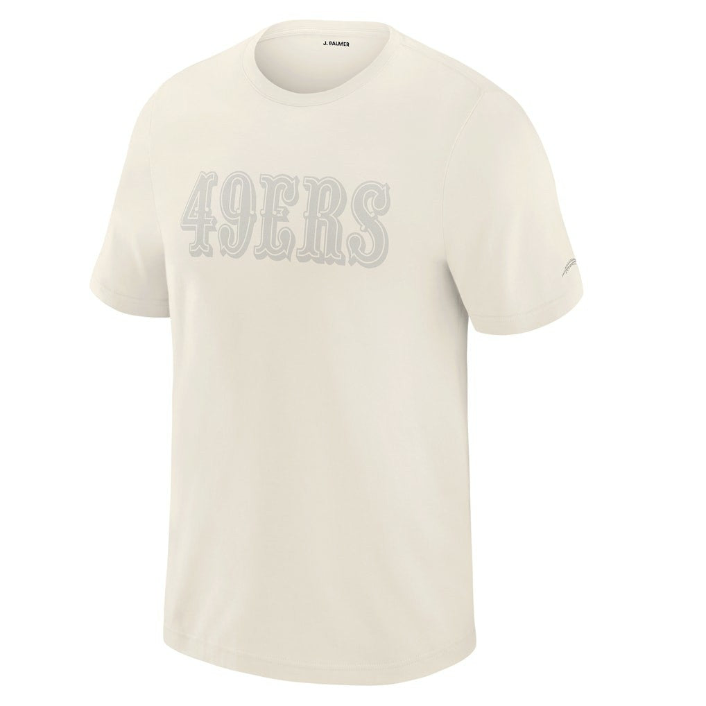 San Francisco 49ers J. Palmer Play Action Tri-Blend Performance T-Shirt - Cream on sale