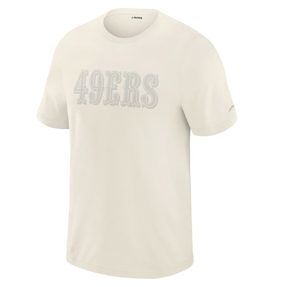 San Francisco 49ers J. Palmer Play Action Tri-Blend Performance T-Shirt - Cream on sale