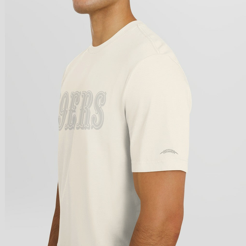 San Francisco 49ers J. Palmer Play Action Tri-Blend Performance T-Shirt - Cream on sale