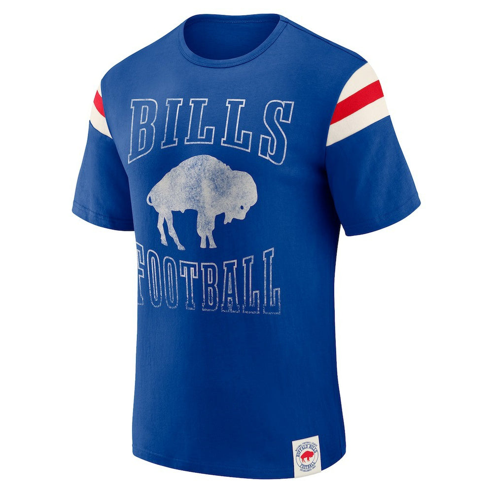 Buffalo Bills Darius Rucker Collection Distressed Throwback Shoulder Stripe T-Shirt - Royal sale
