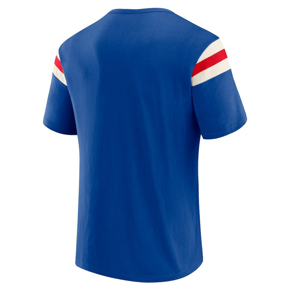 Buffalo Bills Darius Rucker Collection Distressed Throwback Shoulder Stripe T-Shirt - Royal sale