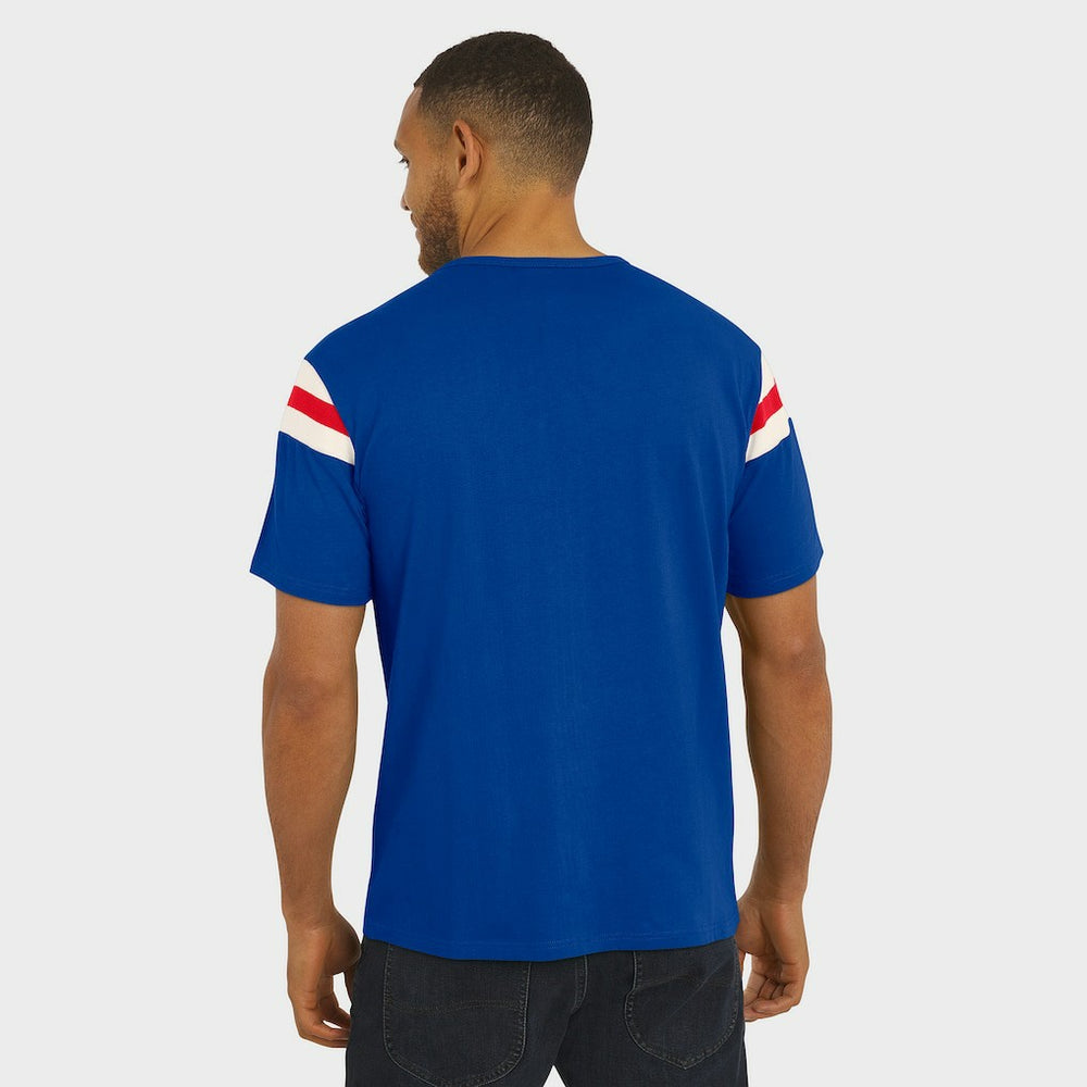 Buffalo Bills Darius Rucker Collection Distressed Throwback Shoulder Stripe T-Shirt - Royal sale