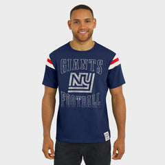 New York Giants Darius Rucker Collection Distressed Throwback Shoulder Stripe T-Shirt - Royal discount