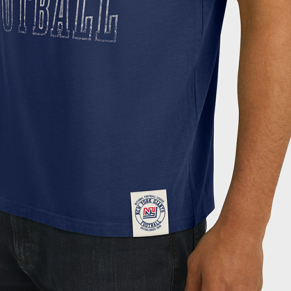 New York Giants Darius Rucker Collection Distressed Throwback Shoulder Stripe T-Shirt - Royal discount