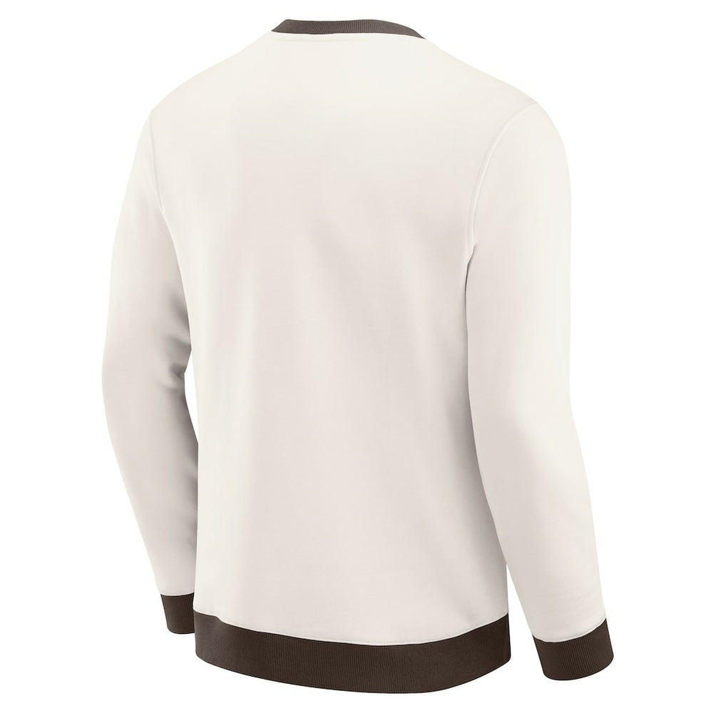 Cleveland Browns Darius Rucker Collection Colorblock Pullover Sweatshirt - Cream outlet
