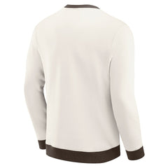 Cleveland Browns Darius Rucker Collection Colorblock Pullover Sweatshirt - Cream outlet