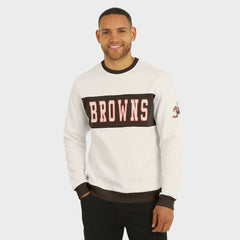Cleveland Browns Darius Rucker Collection Colorblock Pullover Sweatshirt - Cream outlet