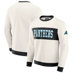 Carolina Panthers Darius Rucker Collection Colorblock Pullover Sweatshirt - Cream sale