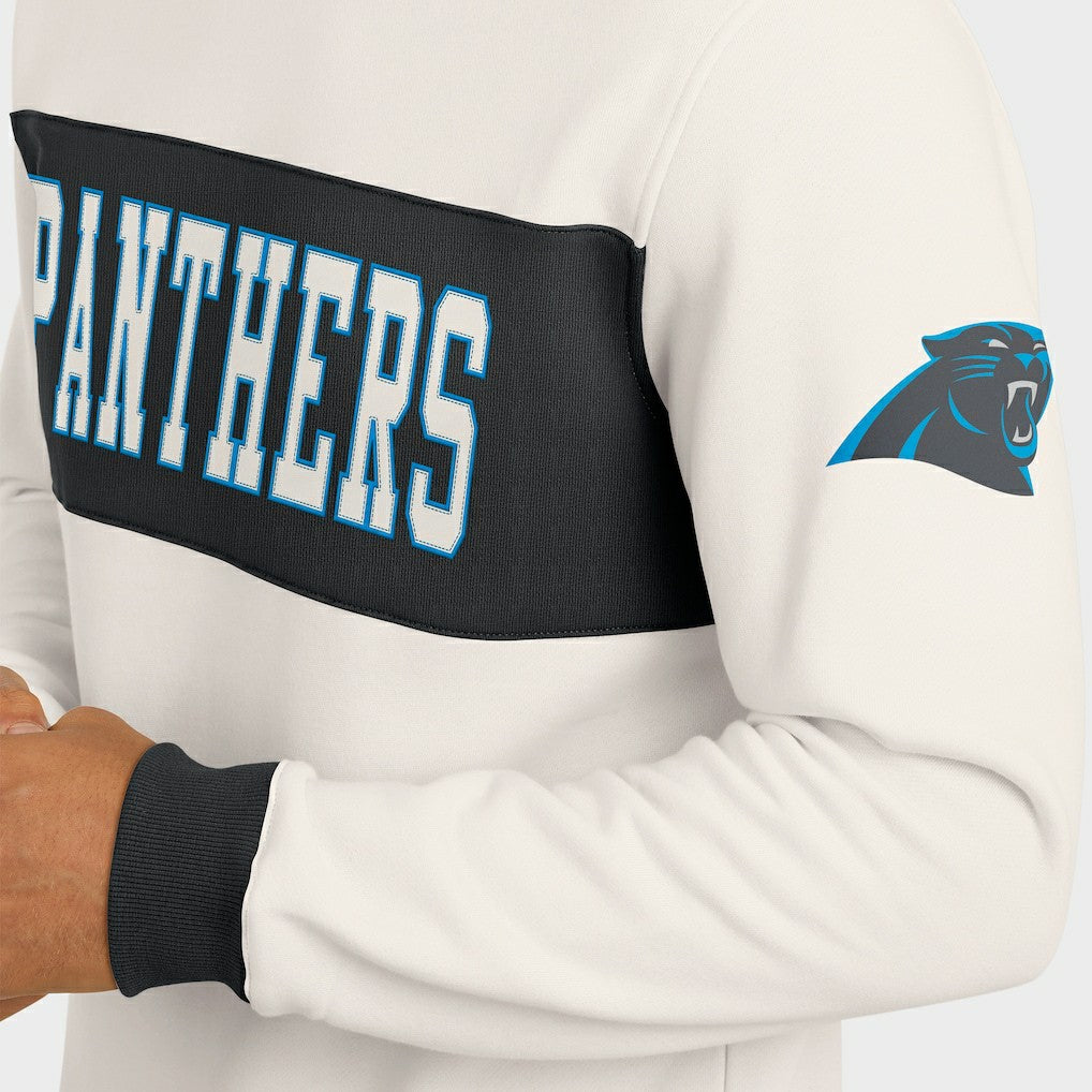 Carolina Panthers Darius Rucker Collection Colorblock Pullover Sweatshirt - Cream sale