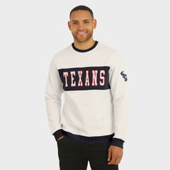 Houston Texans Darius Rucker Collection Colorblock Pullover Sweatshirt - Cream discount