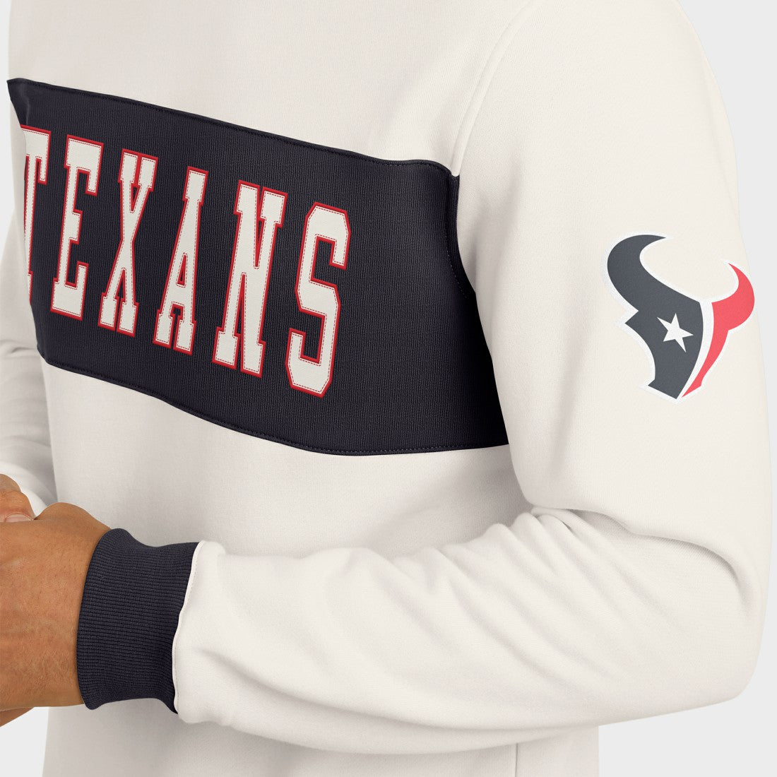 Houston Texans Darius Rucker Collection Colorblock Pullover Sweatshirt - Cream discount