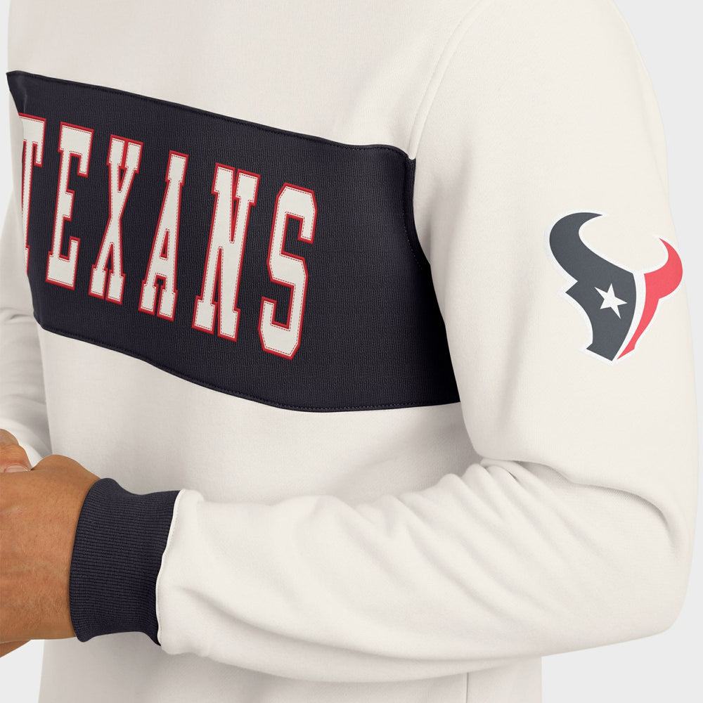 Houston Texans Darius Rucker Collection Colorblock Pullover Sweatshirt - Cream discount