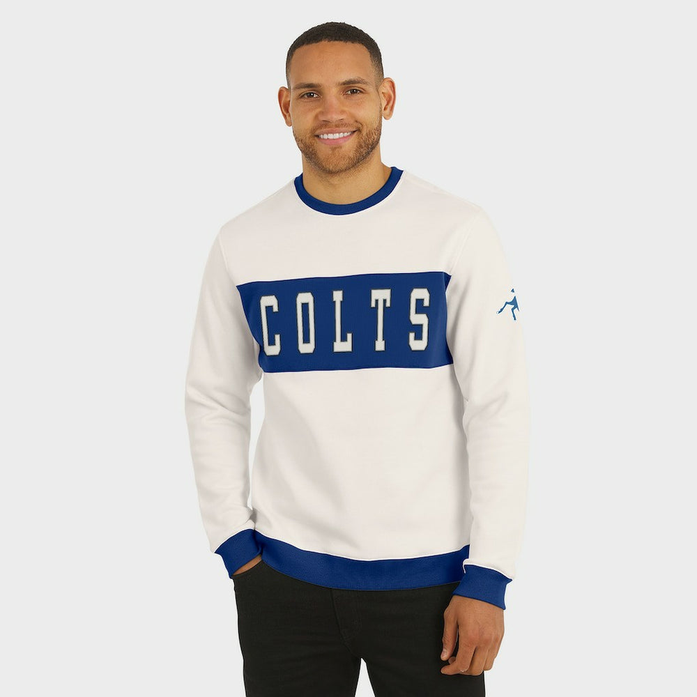 Indianapolis Colts Darius Rucker Collection Colorblock Pullover Sweatshirt - Cream for sale