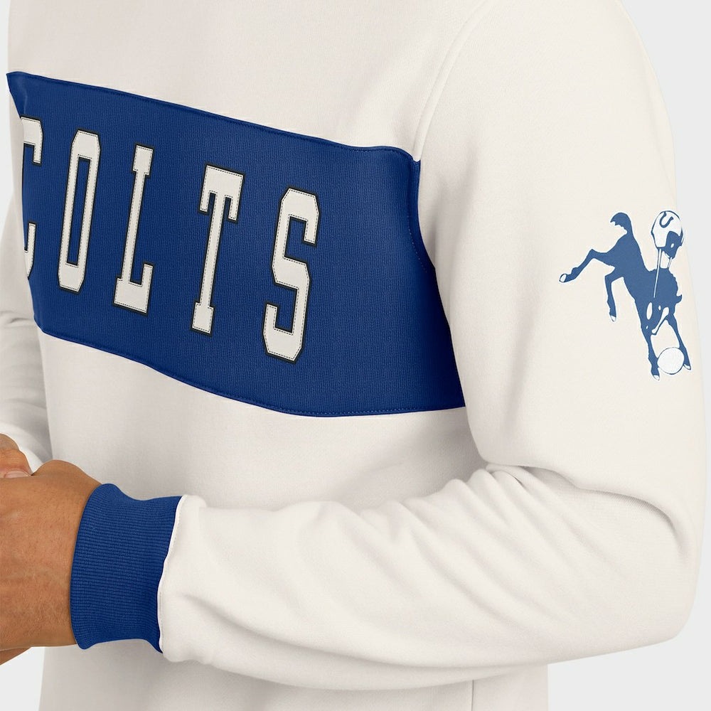 Indianapolis Colts Darius Rucker Collection Colorblock Pullover Sweatshirt - Cream for sale