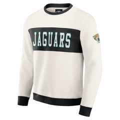 Jacksonville Jaguars Darius Rucker Collection Colorblock Pullover Sweatshirt - Cream discount
