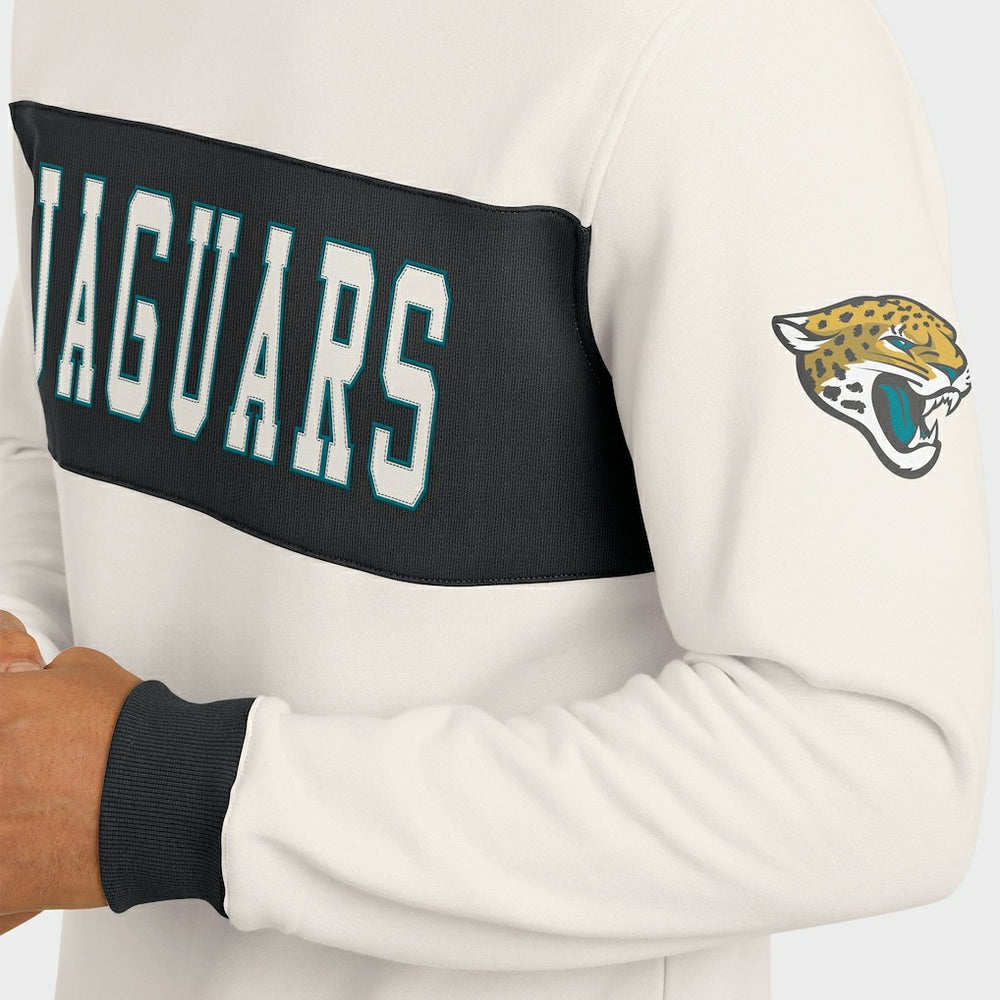 Jacksonville Jaguars Darius Rucker Collection Colorblock Pullover Sweatshirt - Cream discount