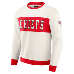Kansas City Chiefs Darius Rucker Collection Colorblock Pullover Sweatshirt - Cream discount