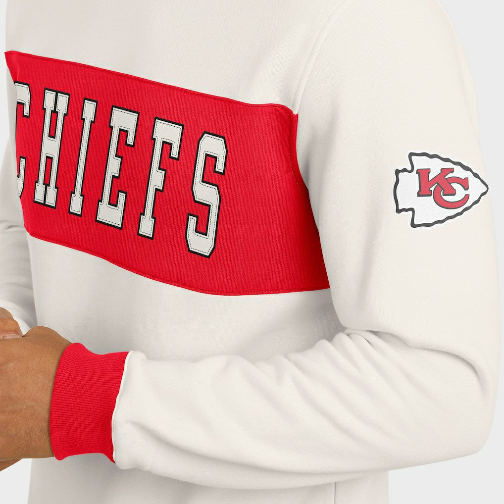 Kansas City Chiefs Darius Rucker Collection Colorblock Pullover Sweatshirt - Cream discount