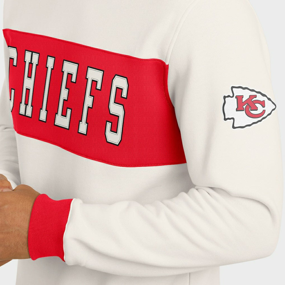 Kansas City Chiefs Darius Rucker Collection Colorblock Pullover Sweatshirt - Cream discount