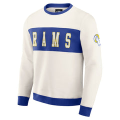 Los Angeles Rams Darius Rucker Collection Colorblock Pullover Sweatshirt - Cream sale