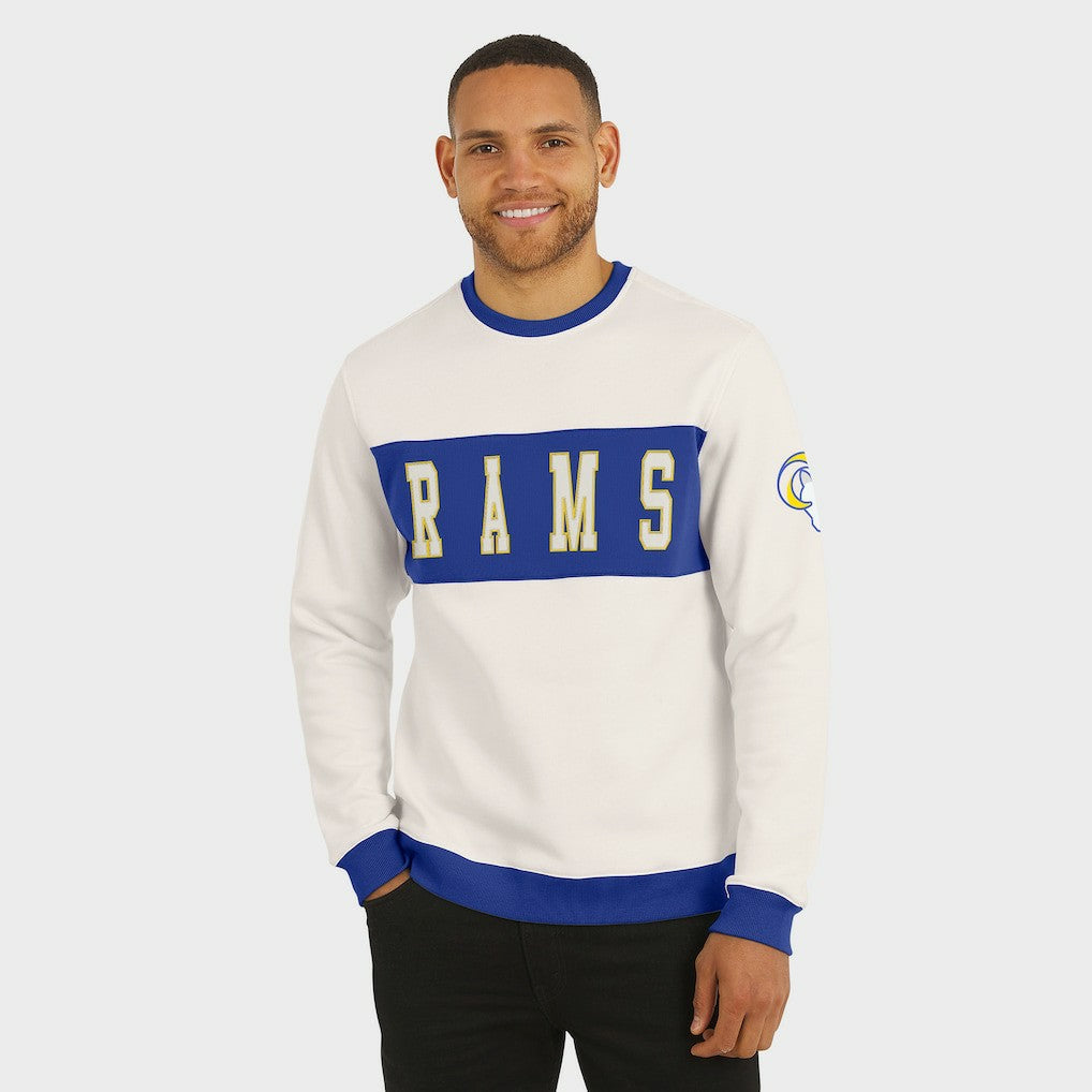 Los Angeles Rams Darius Rucker Collection Colorblock Pullover Sweatshirt - Cream sale
