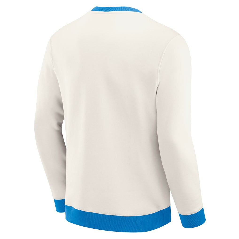 Los Angeles Chargers Darius Rucker Collection Colorblock Pullover Sweatshirt - Cream cheap