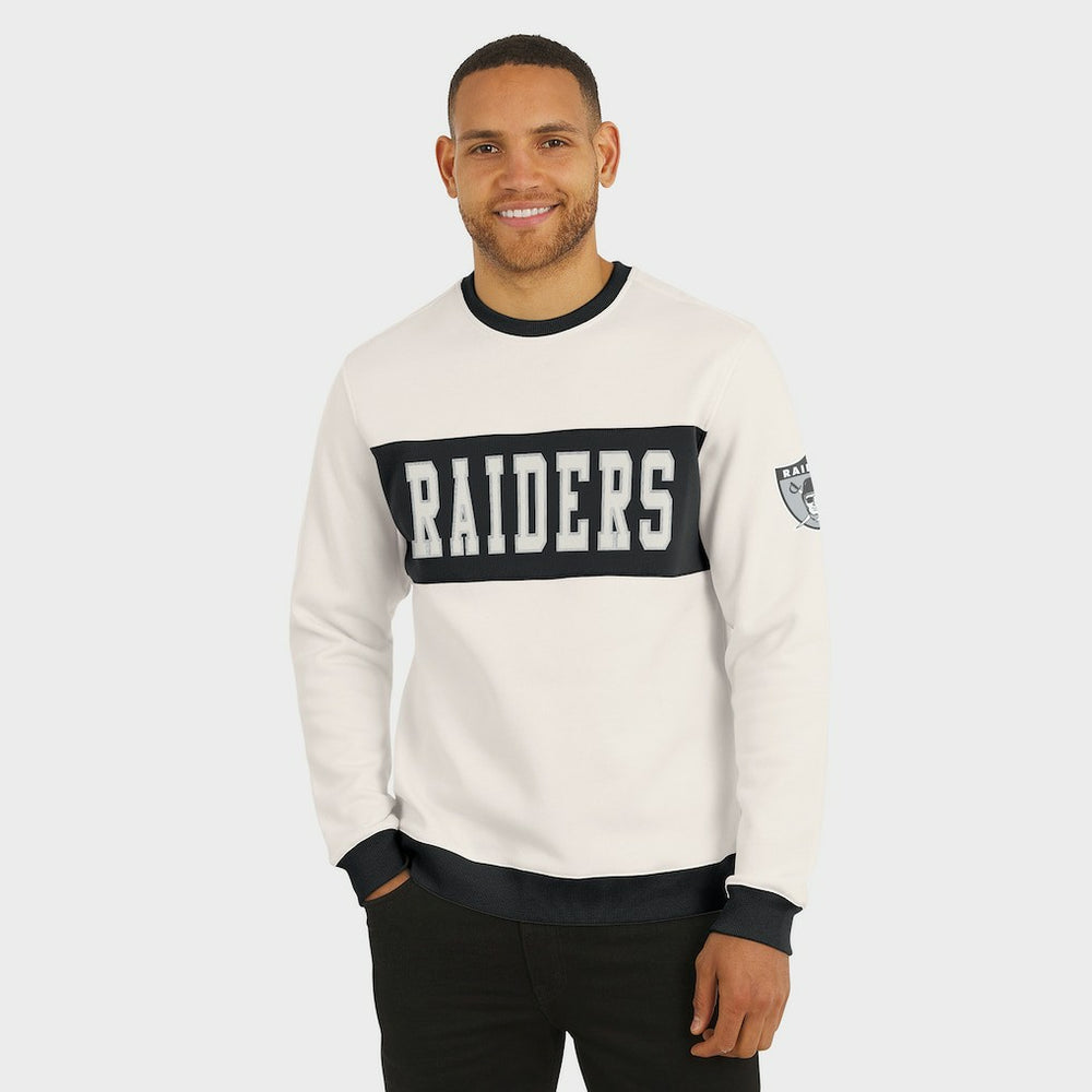 Las Vegas Raiders Darius Rucker Collection Colorblock Pullover Sweatshirt - Cream for sale