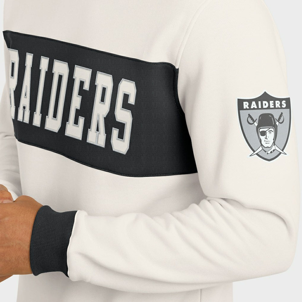 Las Vegas Raiders Darius Rucker Collection Colorblock Pullover Sweatshirt - Cream for sale